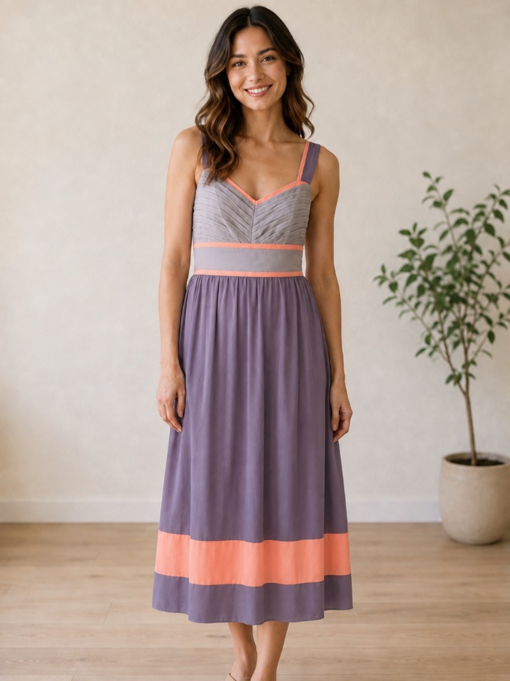 Kimchi Blue for Urban Outfitters Sweetheart Colorblock Dress | Size M
